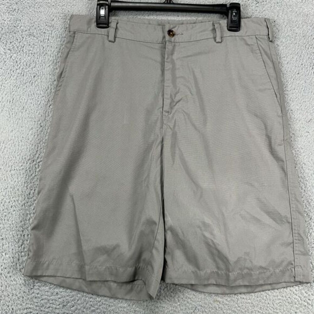 Ping Chino Golf Shorts Mens 32 Light Grey Athletic Flat Front Pockets Golfing